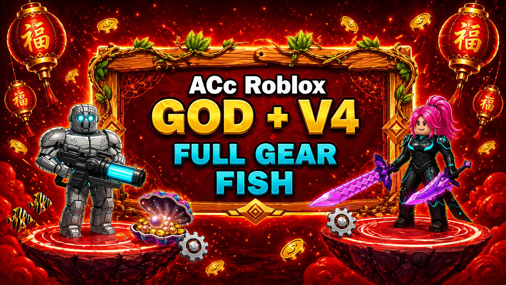 GOD + CDK + SG + V4 FULL GEAR FISH