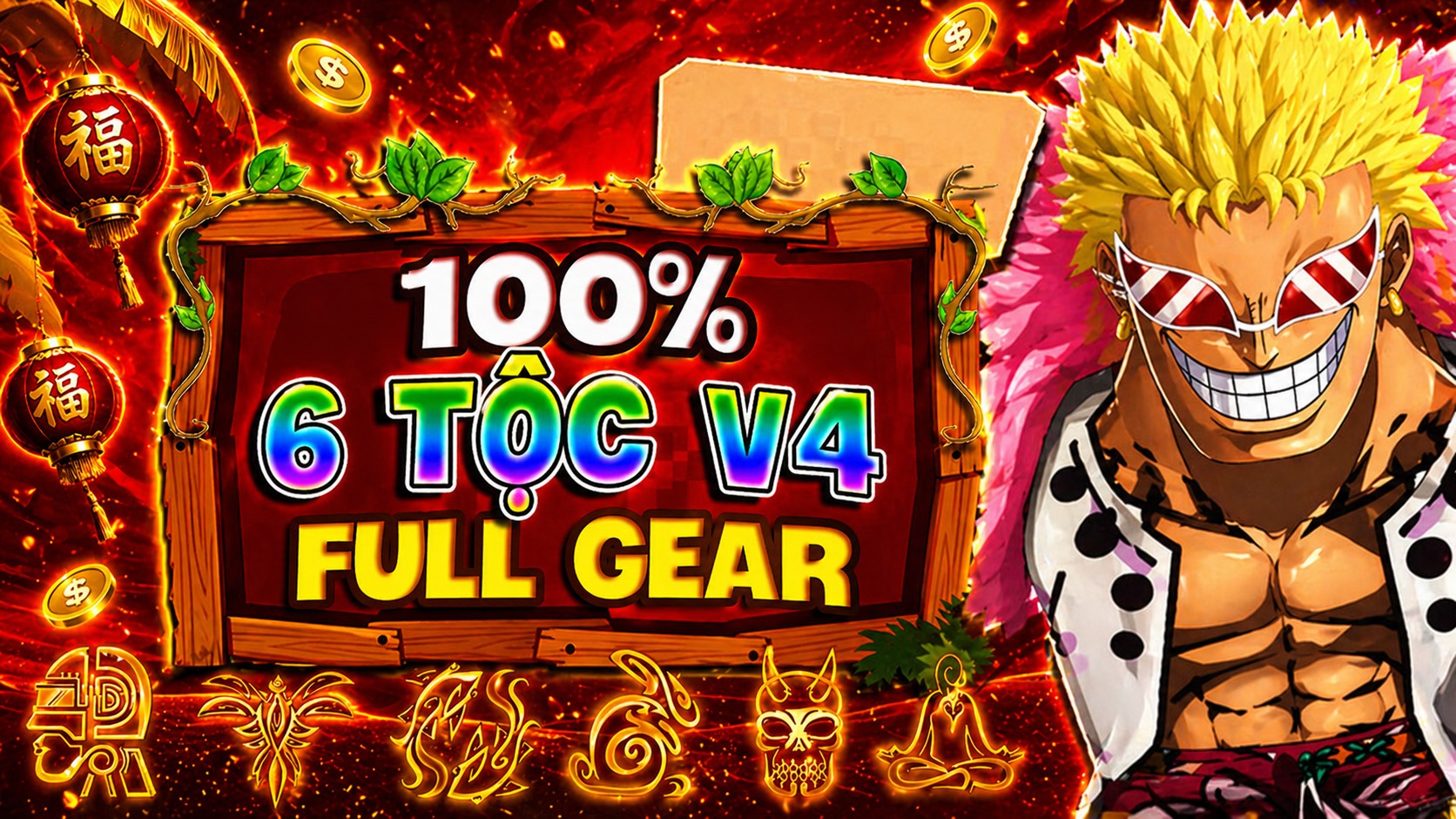 ACC BLOX FRUIT 6 TỘC V4 FULL GEAR