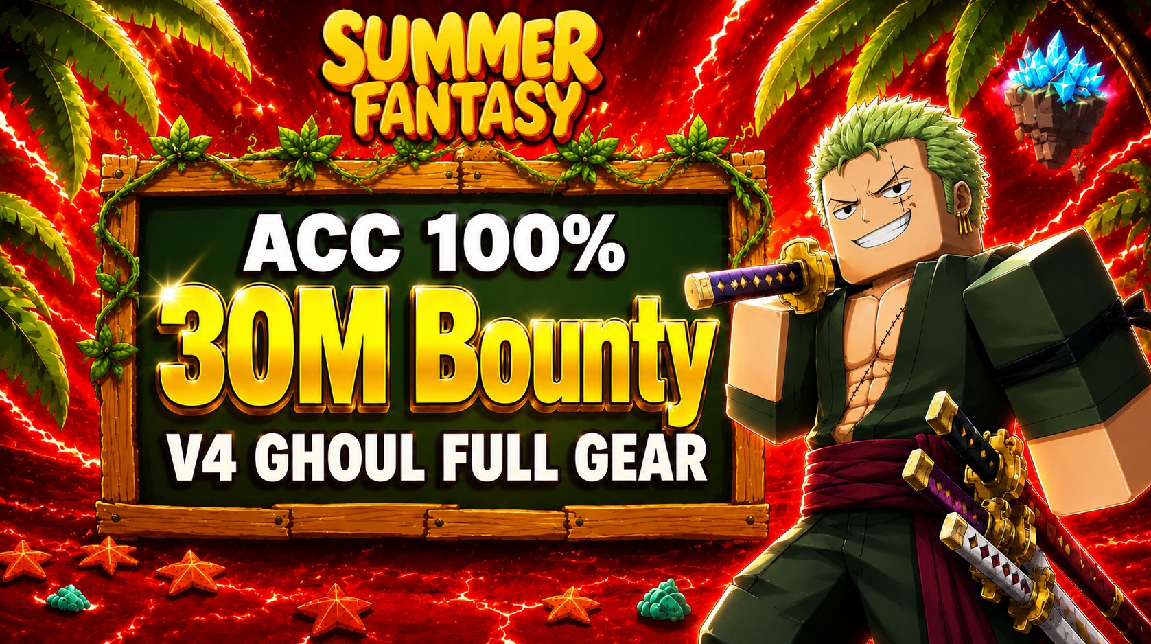 MAX + GOD + 30M BOUNTY V4 GHOUL FULL GEAR