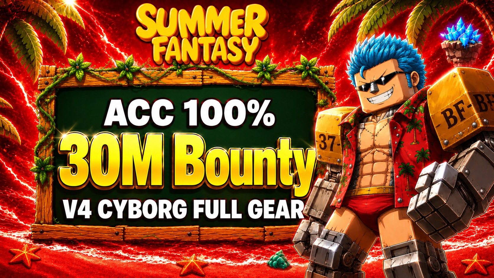 MAX + GOD + 30M BOUNTY V4 CYBORG FULL GEAR